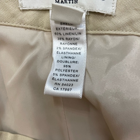 Banana Republic Martin Linen Blend Stretch Pants Size 8 - Picture 4 of 6